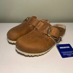 Birkenstock Boston Big Buckle Shearling Clogs